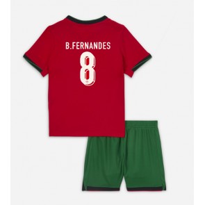 Portugal Bruno Fernandes #8 Replika Babytøj Hjemmebanesæt Børn EM 2024 Kortærmet (+ Korte bukser)